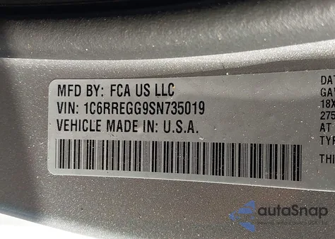 2025 Ram 1500 Tradesman 4X2 5'7 Box из США, поврежденный, VIN 1C6RREGG9SN735019